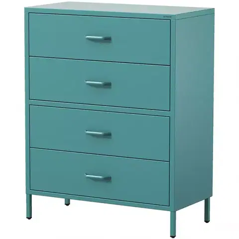 Komody do spálne Komoda Kovová Carla Modern Sea Green