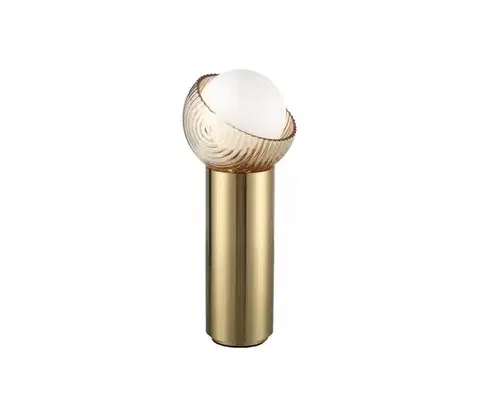 Lampy Ideal Lux - LED stolná lampa BLOOM 1xG9/3W/230V zlatá/dymová béžová 366524