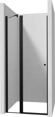 Sprchovacie kúty DEANTE - Kerria Plus nero sprchové dvere bez stenového profilu, 90 cm - výklopné KTSUN41P