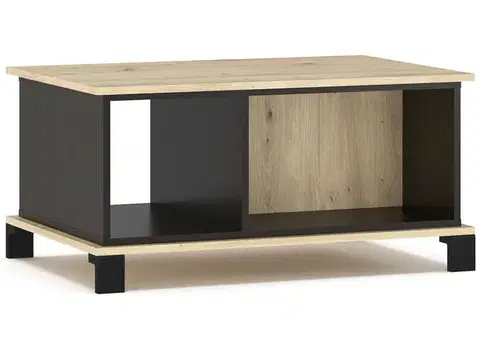 Konferenčné stolíky NABBI Vinap CT konferenčný stolík dub artisan / wenge tmavá