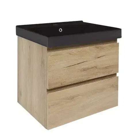Kúpeľňový nábytok Kúpeľňová skrinka s umývadlom SAT B-Way 59x50x45 cm dub mat BWAY260OAKUU1B BWAY260OAKUU1B