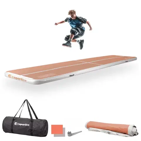 Žinenky Airtrack inSPORTline Airstunt 500x100x10 cm mocha mousse