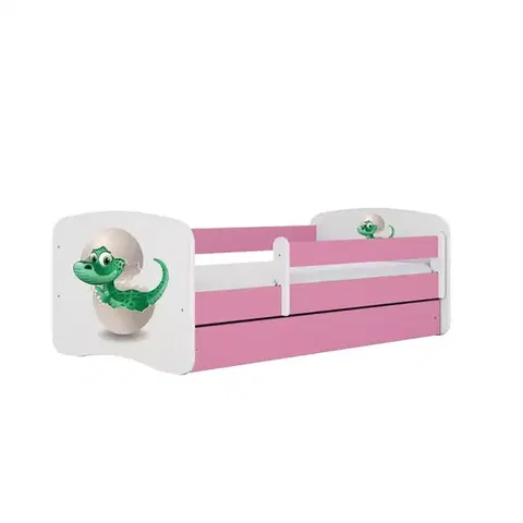 Postele pre dievčatá Detská Posteľ. Babydreams+Sz+M Ružová 80x160 Dino