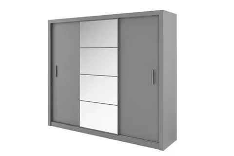 Šatníkové skrine IDEAL 01 šatníková skriňa, sivá