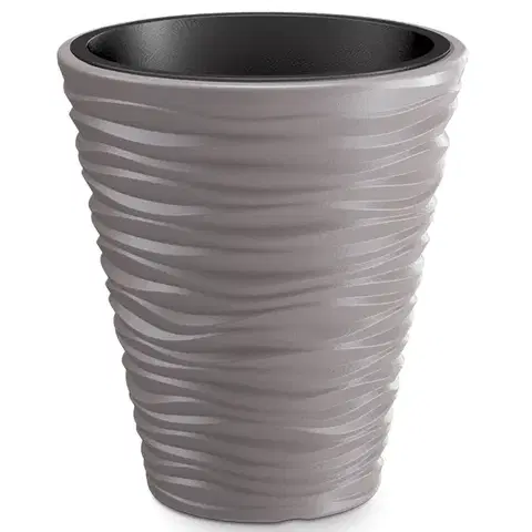 Kvetináče a truhlíky NABBI DBSA300 plastový kvetináč 29,5 cm mocca