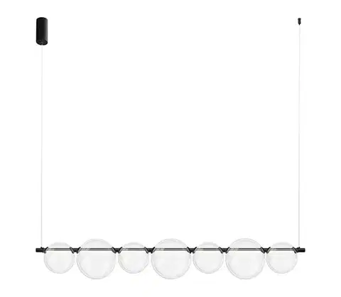 Svietidlá  LED luster na lanku ATOLA LED/19W/230V čierna/číra ML2244