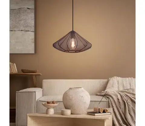 Svietidlá Eglo 43995 - Luster na lanku DOLWEN 1xE27/40W/230V pr. 42,5 cm čierna 43995