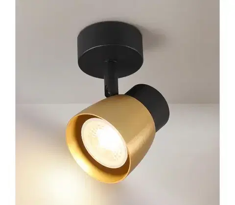 Svietidlá BRILAGI - Bodové svietidlo NUGGET 1xGU10/30W/230V čierna/zlatá WO-OEM-25CF-D01-BG