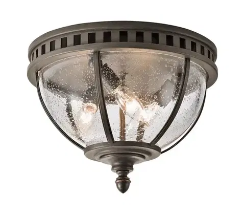 Záhradné lampy Elstead Kichler - Vonkajšie stropné svietidlo HALLERON 3xE14/40W/230V IP44 antracit KL-HALLERON-F