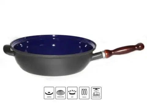 Panvice BELIS Panvica smaltovaná hlboká s odnímateľnou rúčkou a pokrievkou, 26cm BSE, Belis