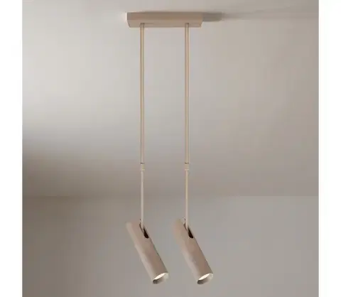Svietidlá BRILAGI - Luster na tyči SELE 2xGU10/30W/230V béžová WO-TELE-02-BEI-OEM