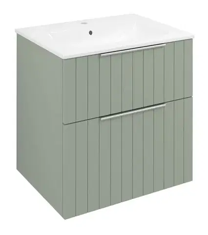 Kúpeľňový nábytok SAPHO - CIRASA STRIP umývadlová skrinka 59,2x64x46cm, verde CR601-4444S