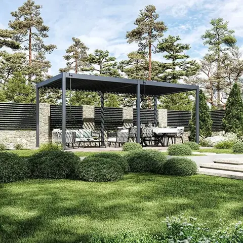 Bioklimatické pergoly Bioklimatická pergola ECO 6x3 m Rojaplast