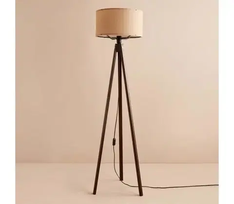 Lampy  Stojacia lampa AYD 1xE27/40W/230V hnedá/béžová 780SGN3502