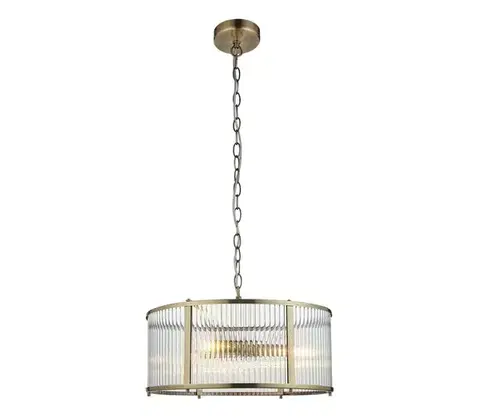 Svietidlá Endon 106282 - Závesný luster RIDGETON na reťazi 3xE14/6W/230V, mosadz 106282