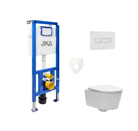 Záchody Cenově zvýhodněný závěsný WC set Jika do lehkých stěn / předstěnová montáž + WC SAT Brevis SIKOJSW1 SIKOJSW1