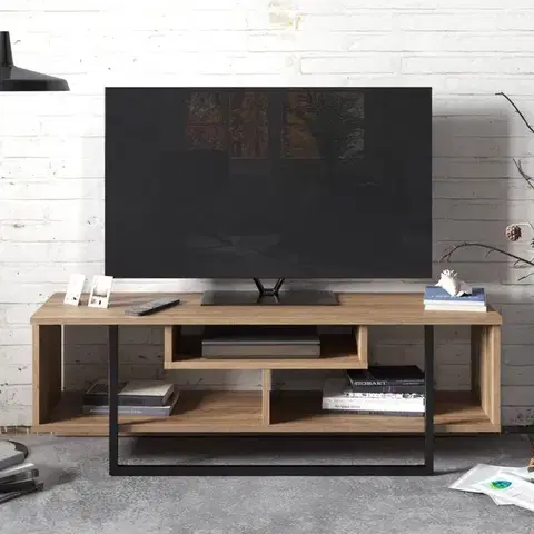 TV stolíky TV stolík Asal (120) - Walnut, Black