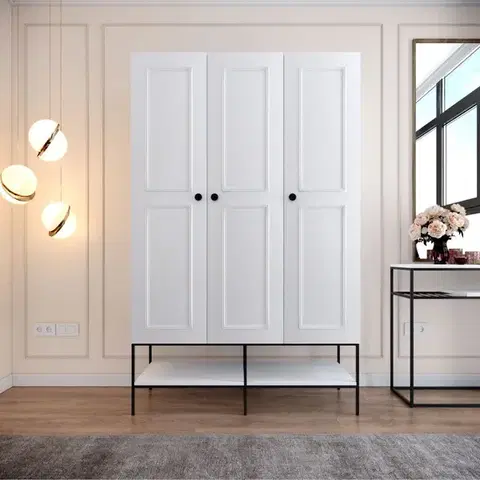 Šatňové skrine Šatníková skriňa Martin 3 - White