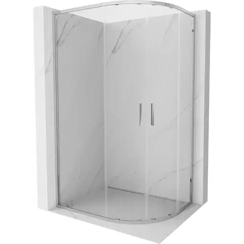 Sprchovacie kúty MEXEN/S - Exo štvrťkruhový asymetrický posuvný sprchovací kút 120 x 90, transparent, chróm 8132-120-090-01-00