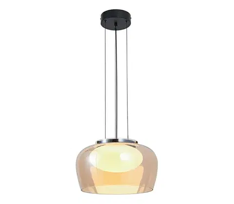 Svietidlá  Luster na lanku INSIEME 1xGX53/10W/230V pr. 35 cm dymová béžová 31-50885
