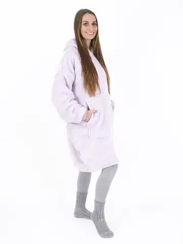 Dámske mikiny MKLozkoviny.sk Baránková mikina mikroplyš – Laura lila veľkosť M