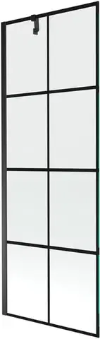 Sprchové dvere MEXEN/S - Next vaňová zástena FIX 70x150, čierny dekor, čierna 895-070-000-00-77-70