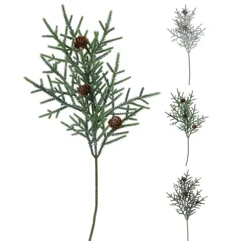 Vianočné dekorácie MAKRO - Konárik vianočný zapichovací 32cm rôzne druhy