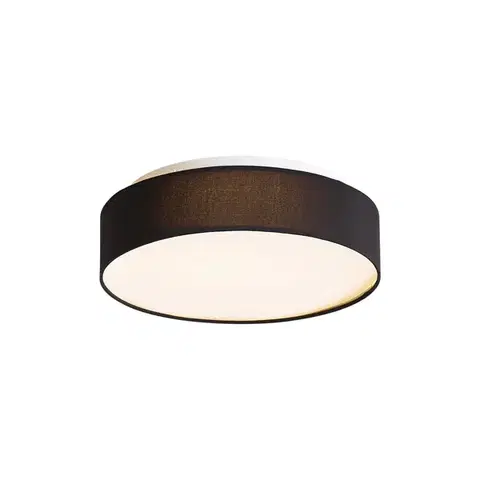 Stropné osvetlenie Inteligentné stropné svietidlo čierne 35 cm vrátane LED a diaľkového ovládania - Flat Drum