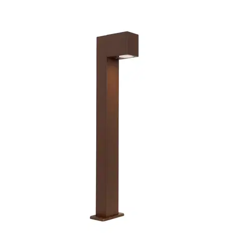 Zahradne stlpove lampy Priemyselná stojaca vonkajšia lampa hrdzavohnedá 65 cm IP44 - Baleno