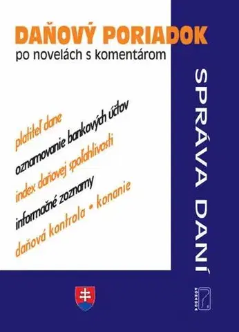 Právo - ostatné Daňový poriadok (s komentárom 2022) - Daniela Ivanaková