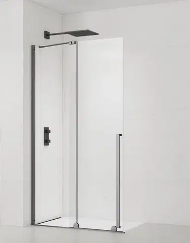 Sprchové dvere Sprchová zástena walk-in 110 cm SAT Xmotion PVD Gun metal SATBWIXM110GM SATBWIXM110GM
