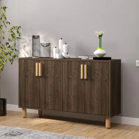 Komody Konzolový stolík Rodney - Walnut