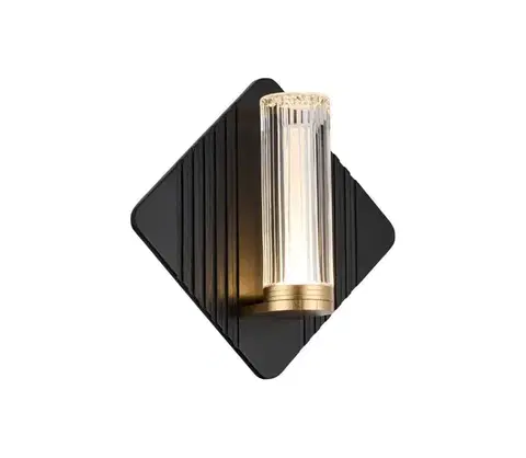 Svietidlá Rabalux 71407 - LED kúpeľňové nástenné svietidlo ROSALINE LED/7W/230V IP44 čierna/zlatá 71407