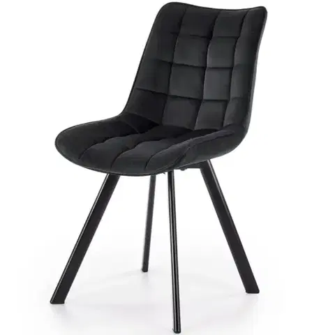 Čalúnené stoličky Stolička K332 Velvet/Kov čierna