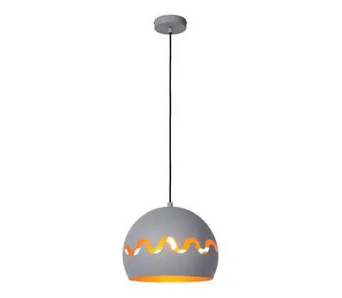 Svietidlá Lucide 30484/28/36 - Luster na lanku CORENTIN 1xE27/60W/230V šedá 30484/28/36