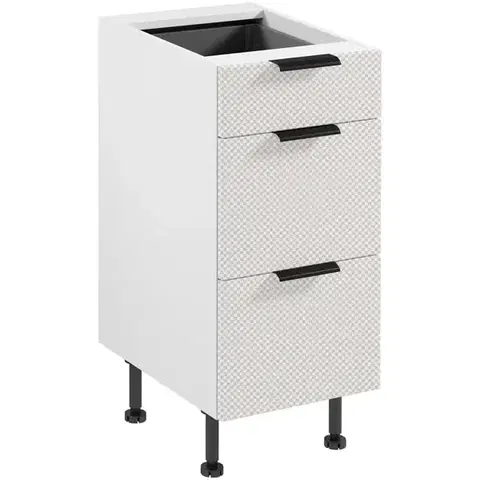 Kuchynské skrinky Korpus Luxeo K04-D40S3-AX biely