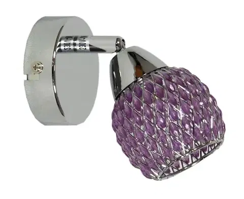 Nástenné svetlá Nástenná lampa 1X40W G9 fialová ČÍRA
