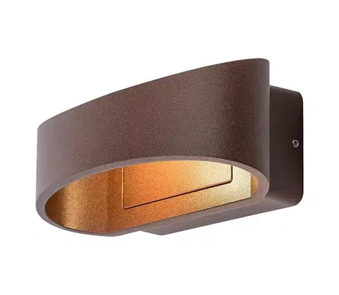 LED osvetlenie Rabalux 77180 - LED vonkajšie nástenné svietidlo GERLA LED/9W/230V IP54 hnedé 77180