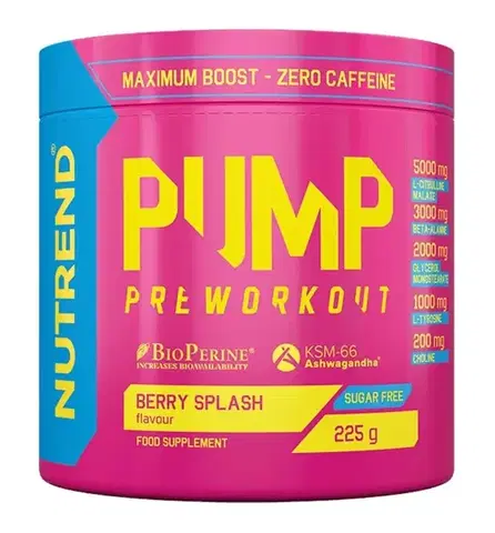 Práškové pumpy Pump (bez kofeínu) - Nutrend 225 g Rainbow