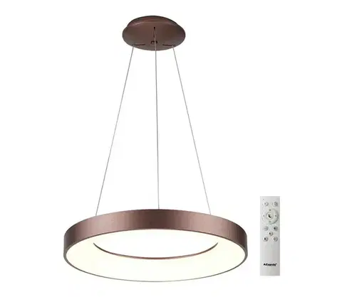Svietidlá Azzardo  - LED Stmievateľný luster na lanku SANTANA LED/50W/230V hnedá + DO 