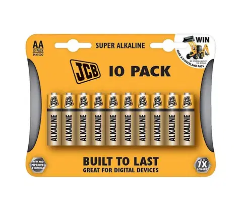 Predlžovacie káble  JCB-LR06-10B - 10 ks Alkalická batéria AA 1,5V JCB-LR06-10B