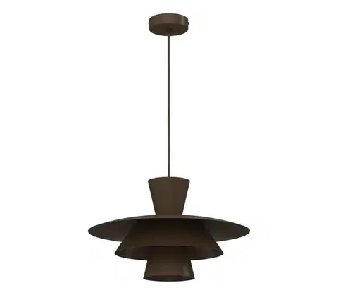 Svietidlá  Luster na lanku PLATO 1xE27/15W/230V hnedý 5751