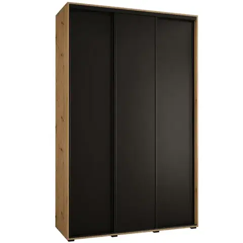 Šatníkové skrine Skriňa 45 Canaris 1 150 artisan/čierna/čierna