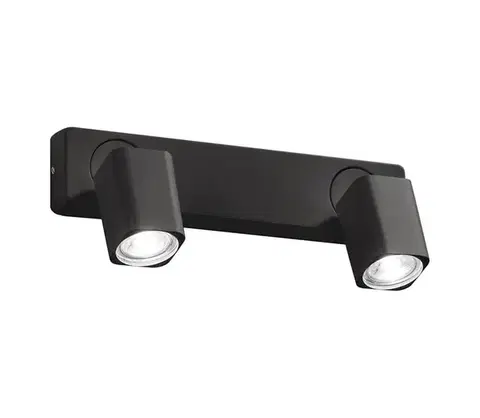 Svietidlá Ideal Lux - LED nástenné bodové svietidlo RUDY 2xGU10/7W/230V CRI 90 čierne 321509