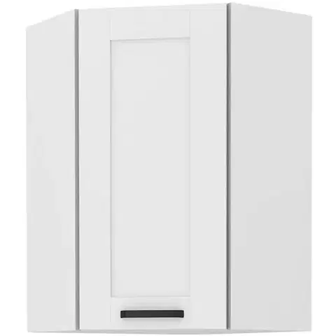 Kuchynské skrinky visiace Skrinka do kuchyne LUNA biely/biely 60X60 GN-90 1F (45°)