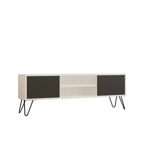 Konferenčné stolíky Televízny stolík Hare White and Anthracite