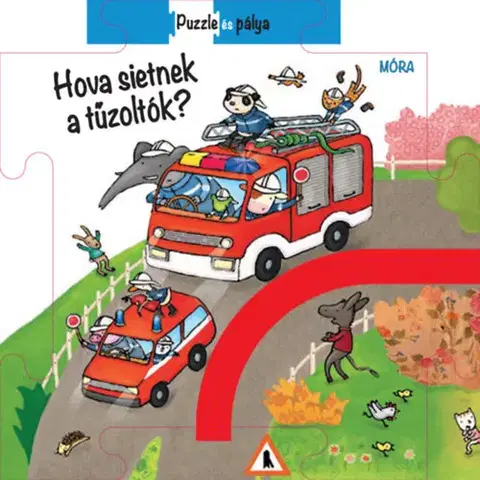 Leporelá, krabičky, puzzle knihy Puzzle és pálya - Hova sietnek a tűzoltók?