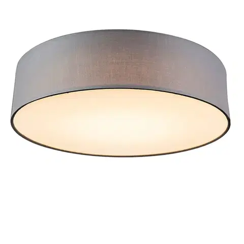Stropné osvetlenie Stropné svietidlo sivé 40 cm vrátane LED - Drum LED