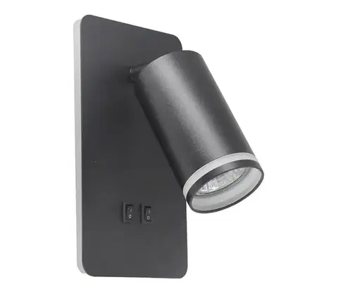 Svietidlá  LED Nástenné bodové svietidlo PARIS 1xGU10/10W/230V + LED/6W/230V čierna 324368