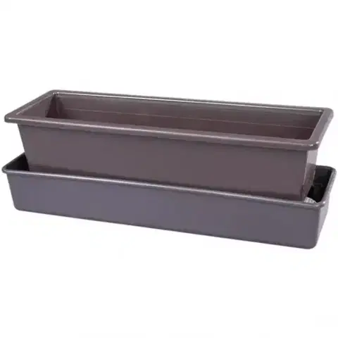 Záhrada Kvetináč samozavlažovací Lebiš 50 cm/15L/hnedý